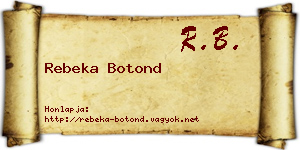 Rebeka Botond névjegykártya